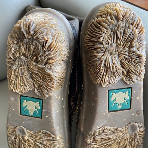 EL NATURALISTA tall leather boots US 6-6.6 (37 EU) dark brown decorative fringe - Picture 14 of 16